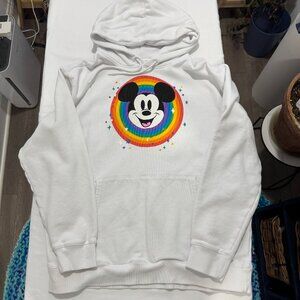 Unisex Disney Pride Collection White Hoodie Size XL